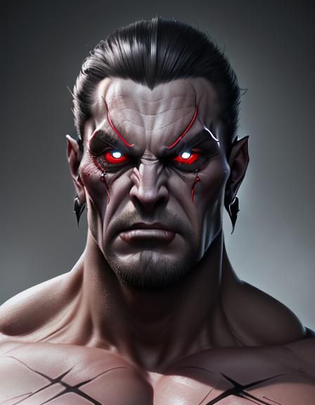 Evil man, beautiful evil face and evil eyes, evil skin,  evi...