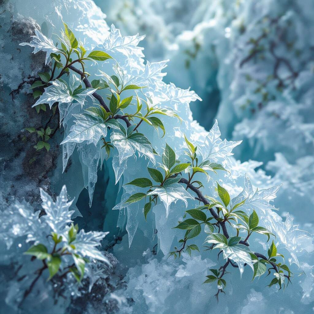Icy Glacier Creeper in Dark Fantasy Style