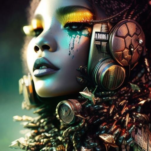 Chibi Hip-Hop Wookiee in Retro 1980s Style