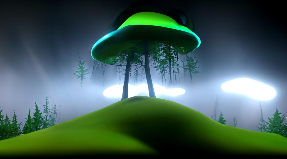 Eerie Alien Abduction in Dense Forest
