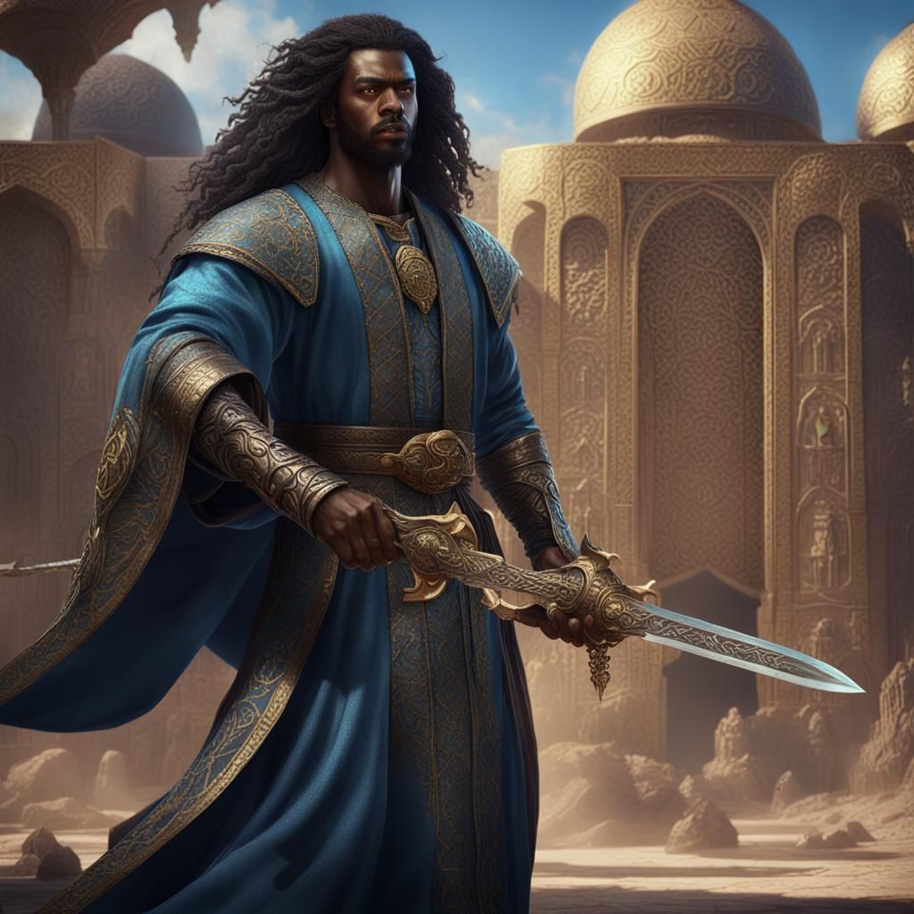 Celestial Guardian in Şalvar and Kaftan Robes