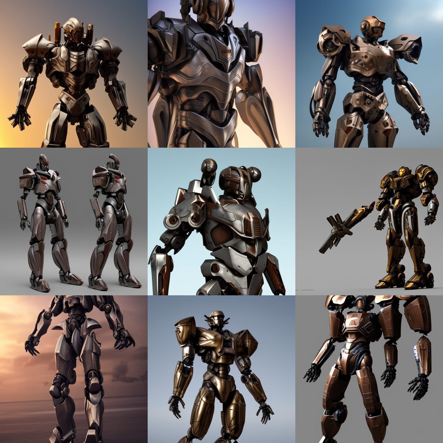 Armored Anime Boy with Intricate Mech Details