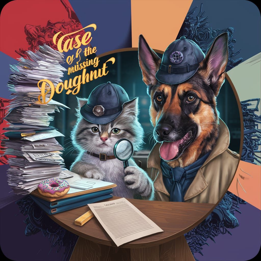 Kitten and Dog Detectives Solve Doughnut Mystery