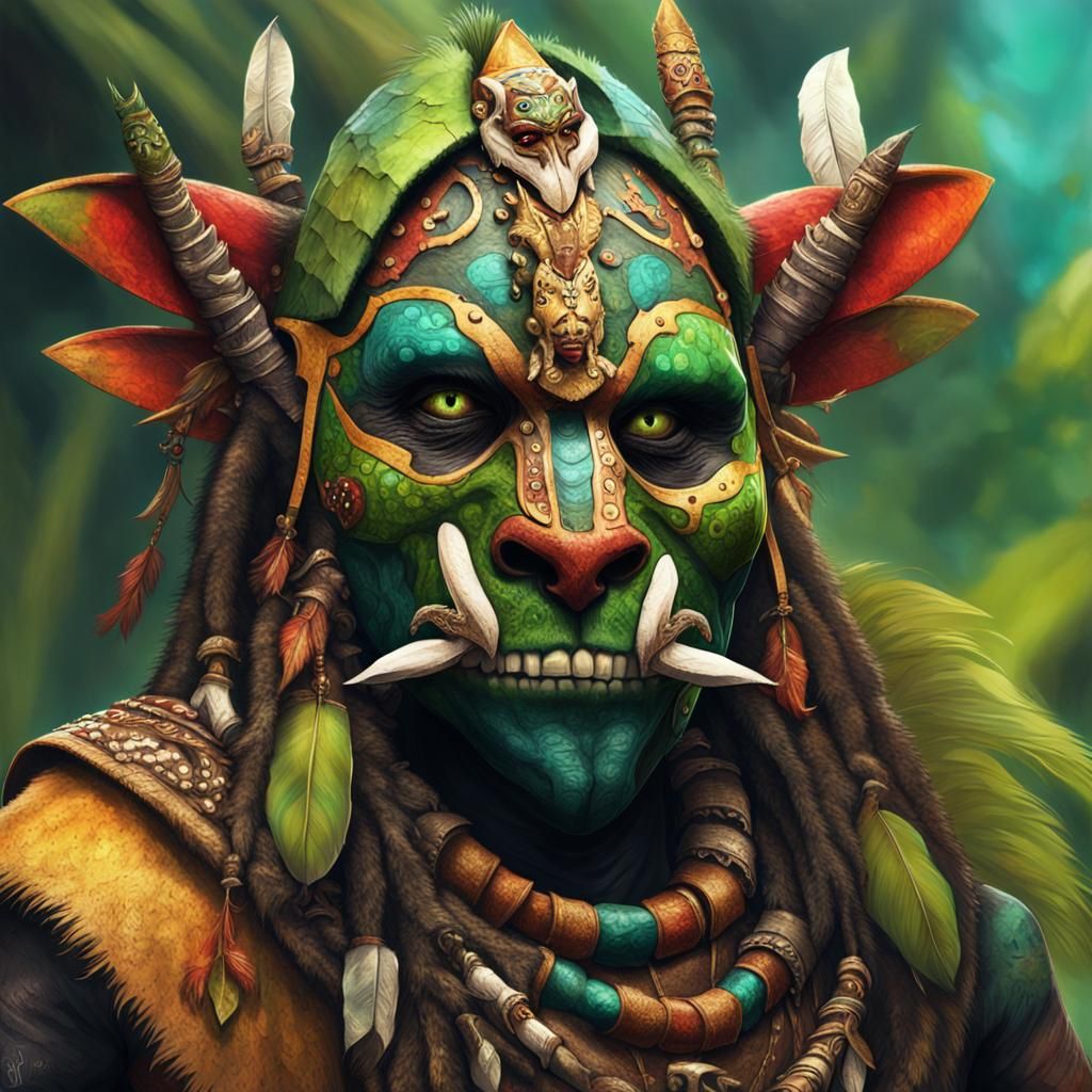 Goblin in Jaguar Mask, Bhatri Jungle Splash Art