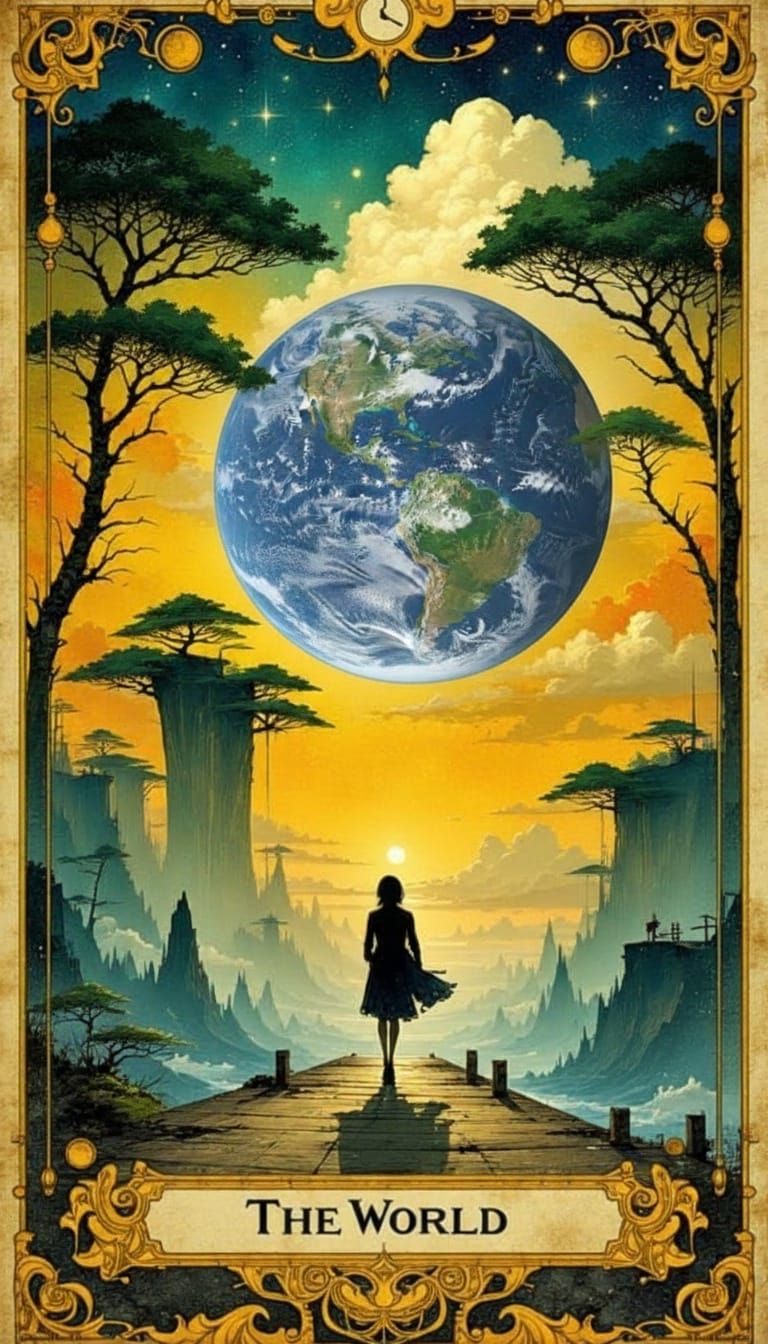 The World Tarot Card AI Art