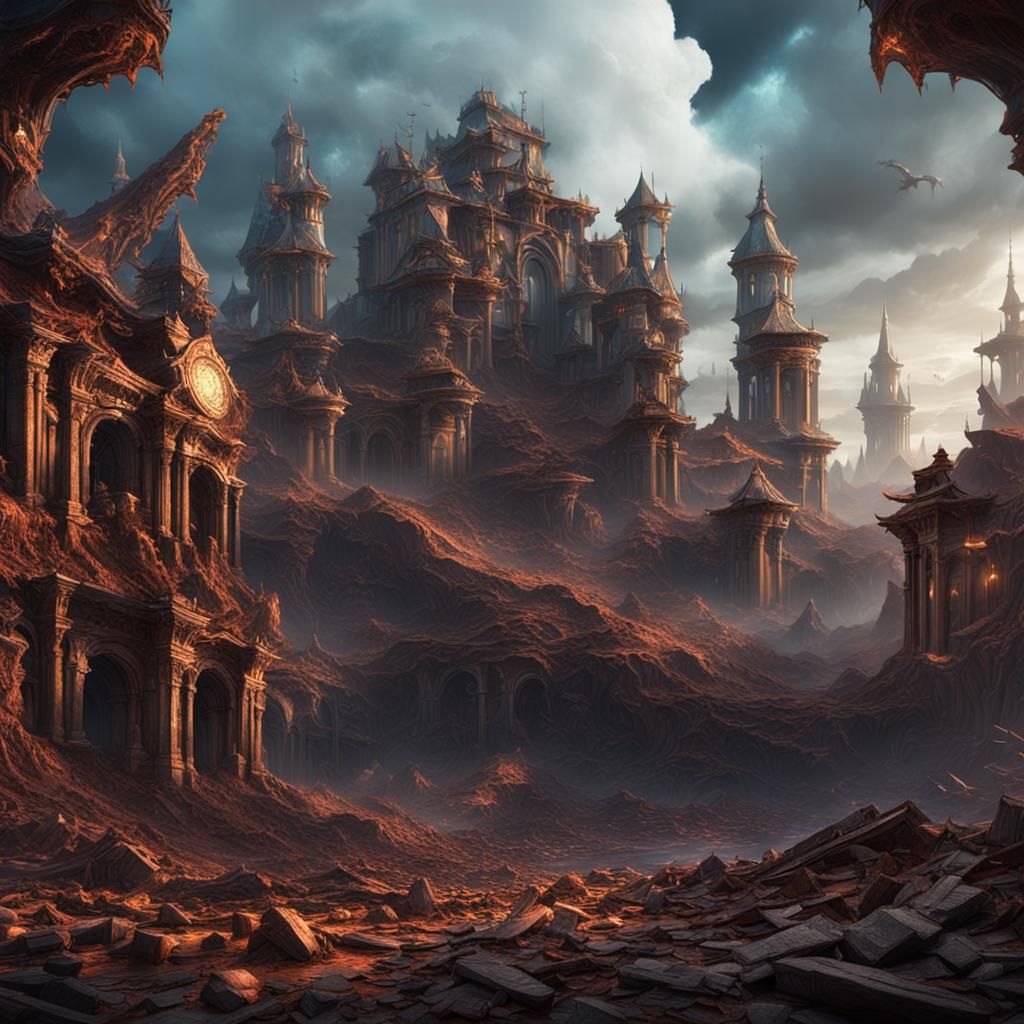 Fantastical Symphony of Destruction: Detailed Matte Painting