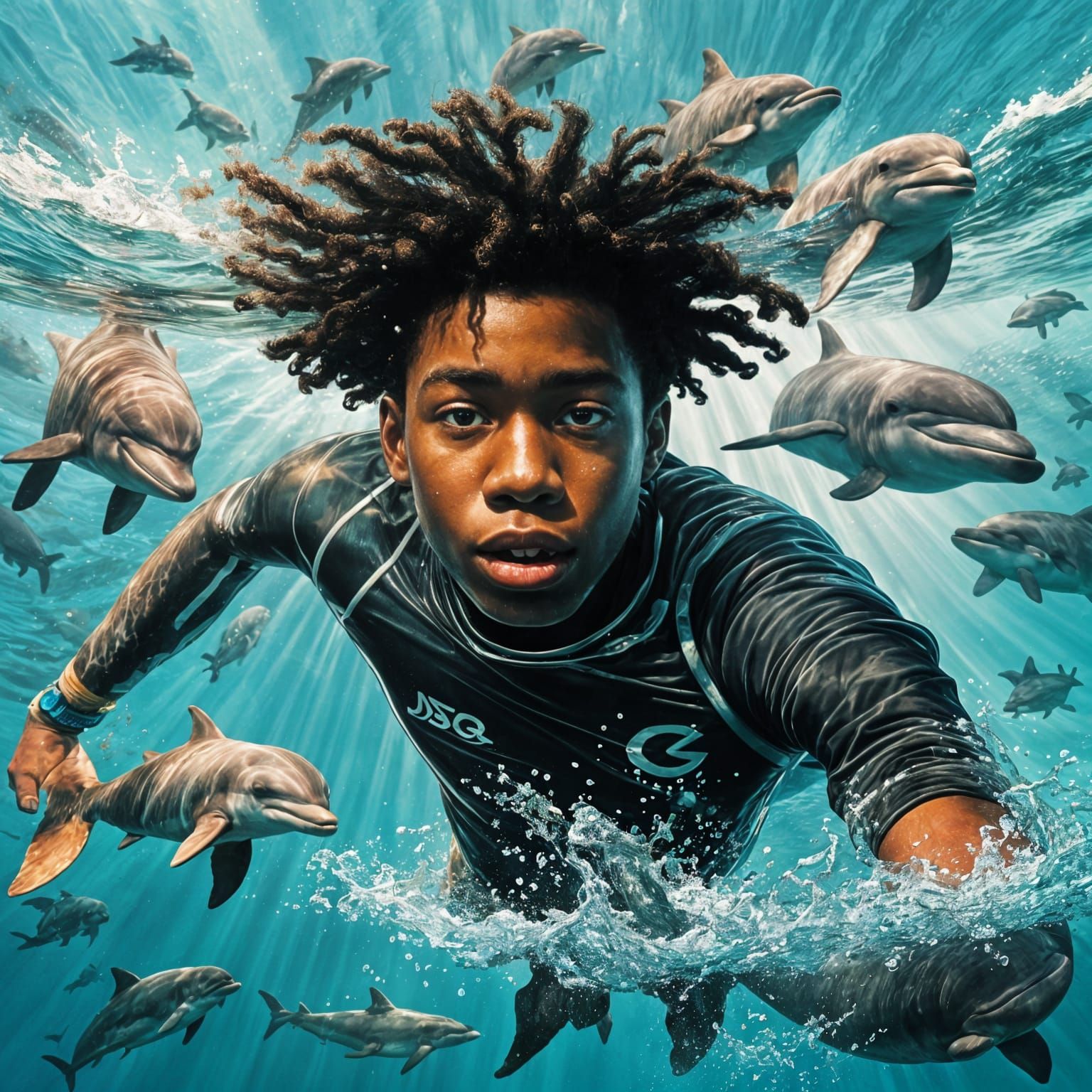 Teen Swims Faster Than Dolphins in Ocean