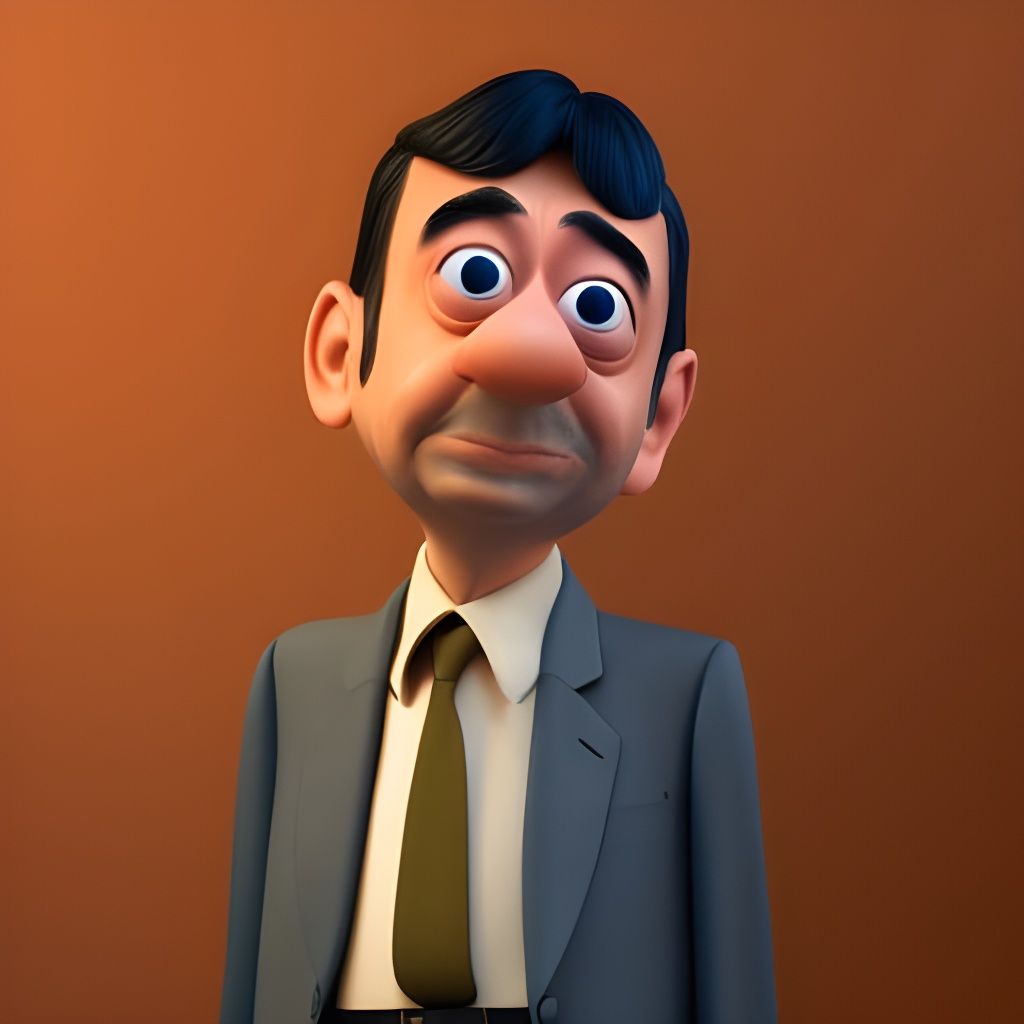 Mr. Bean as Pixar-Style 3D Digital Art