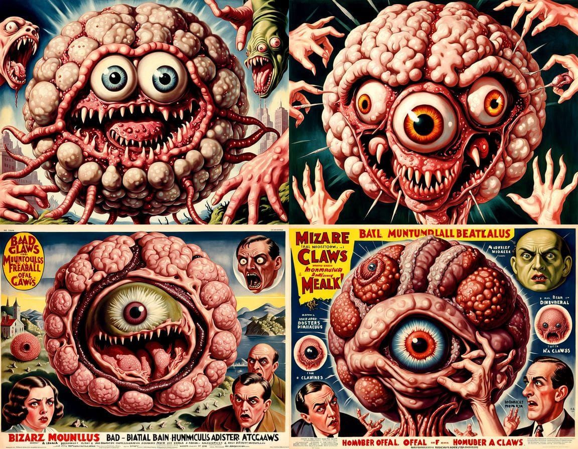 1930s Movie Poster: Bizarre Mutant Horror