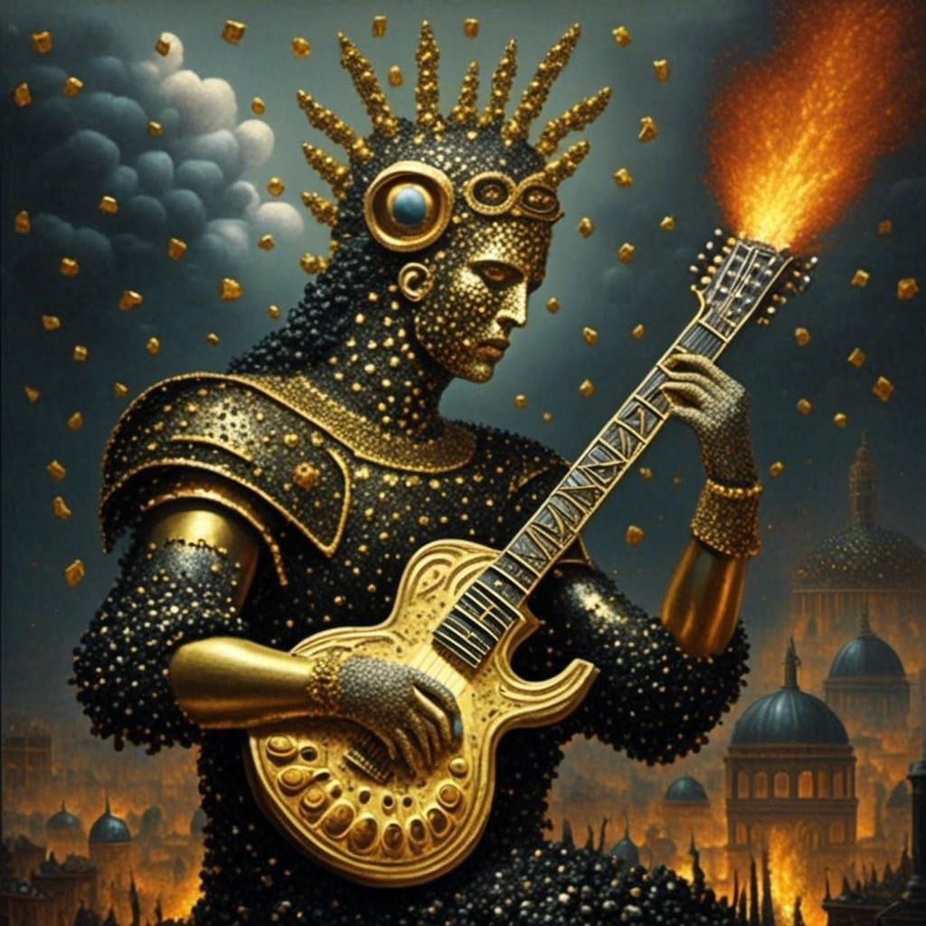 Roman Emperor Shreds Guitar as Rome Burns