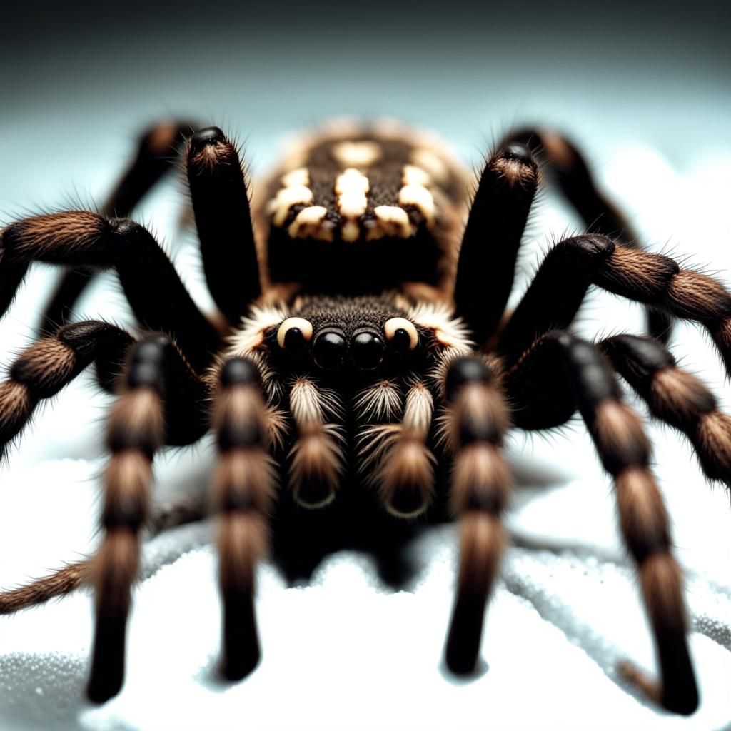 Horrifying Tarantula in Hyperrealistic Macro Detail