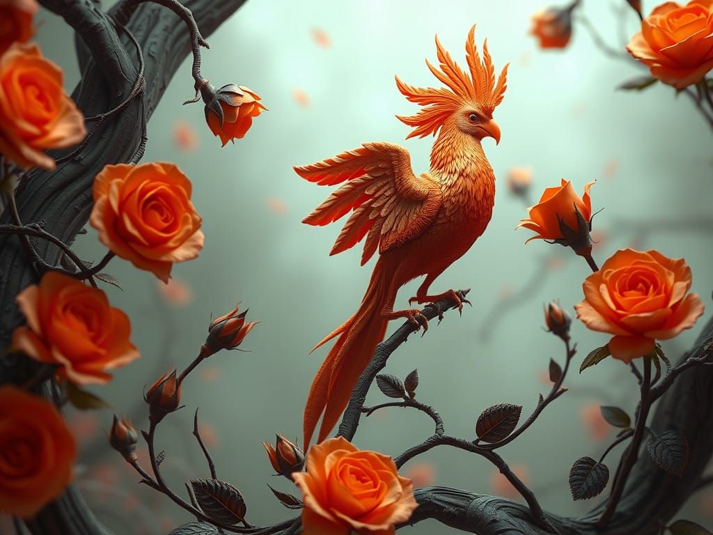 Vibrant Rose Gold Textured Roost