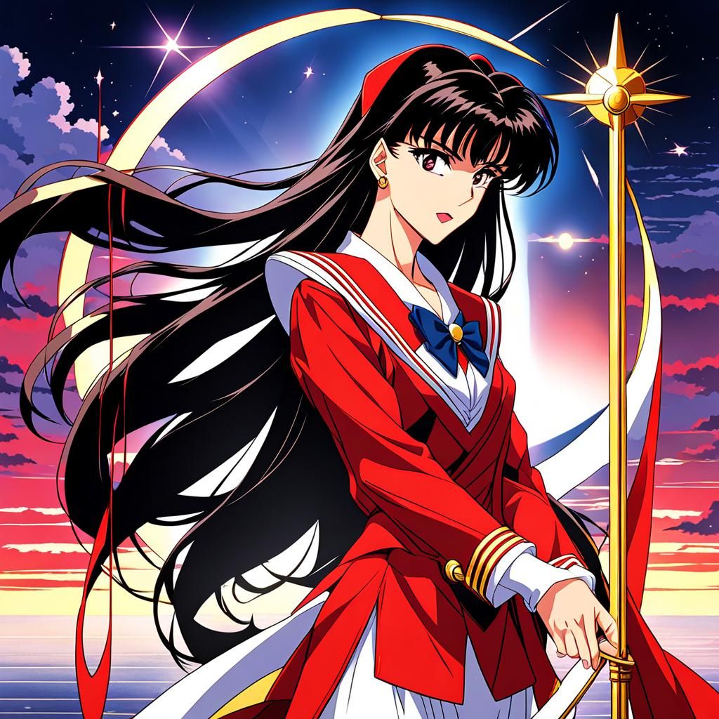 Anime Style Rendition of Sailor Mars