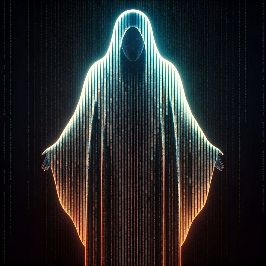 Shimmering Digital Oracle Radiating Divine Energy