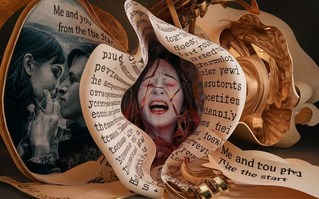 Steamfunky Anamorphic Sculpture of Love and Loss