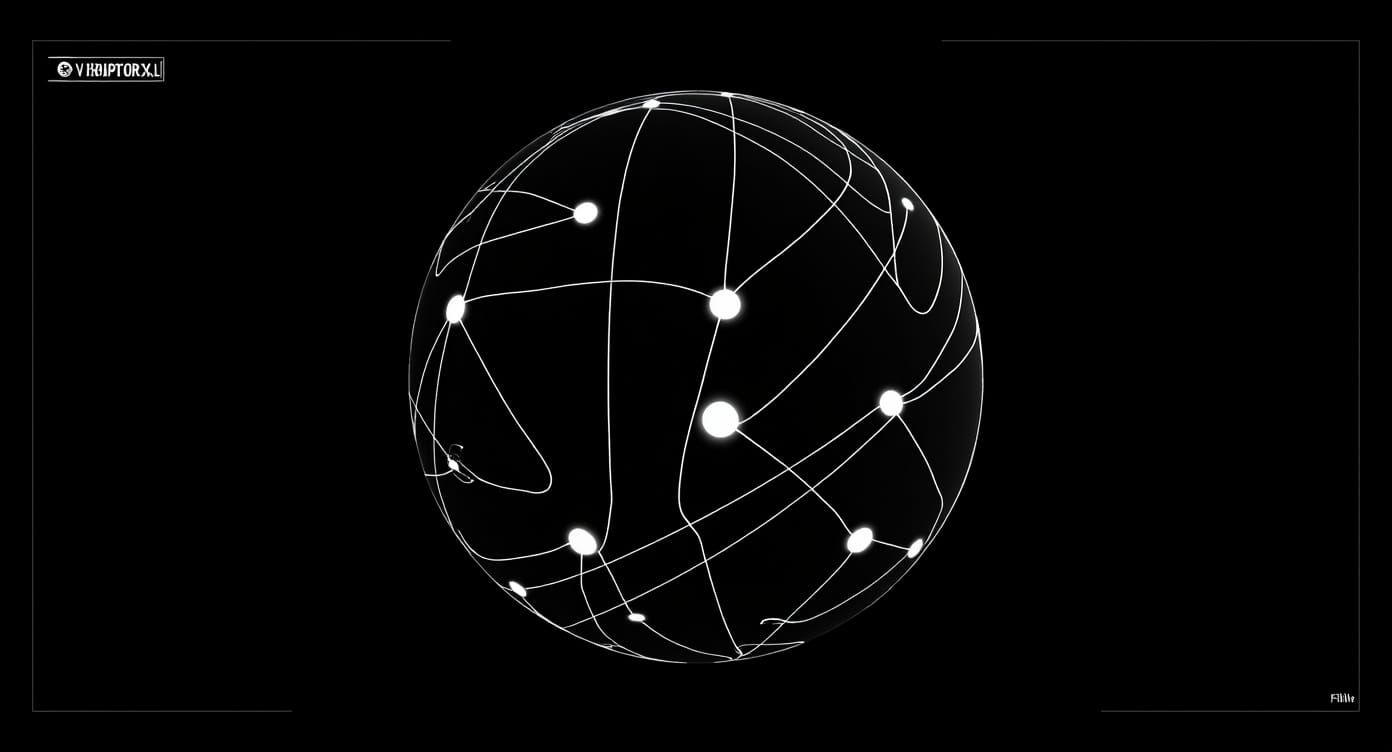 Saturn Network Connections Map Digital Art