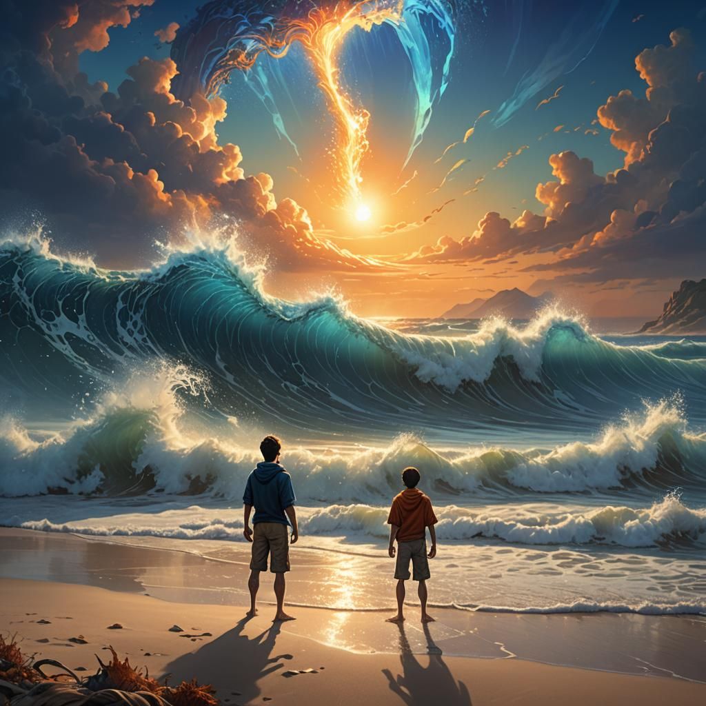 Majestic Wave and Beach Boy: Fantasy Realism