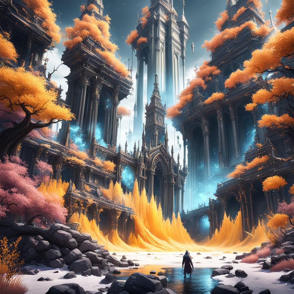 Detailed Matte Painting of Salt in Deep Color