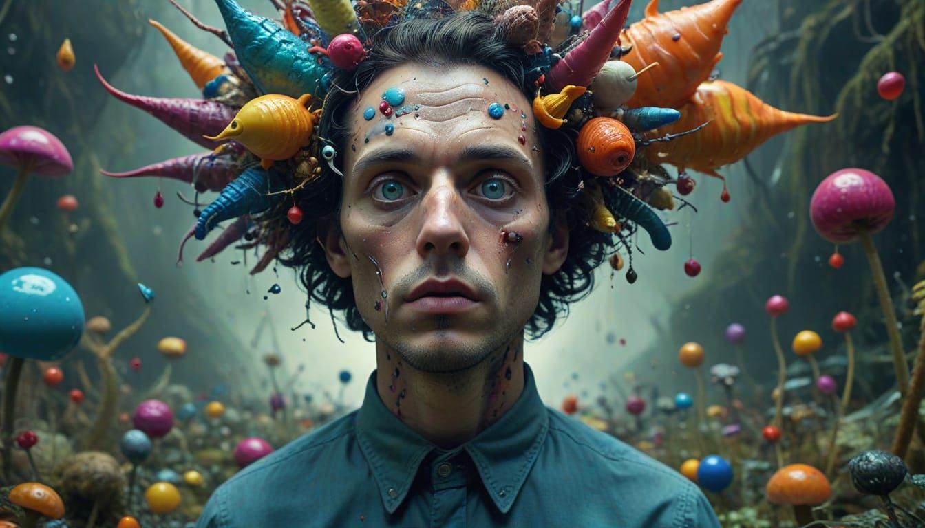 Vibrant Surreal Dreamscape in Hyperdetailed 8K