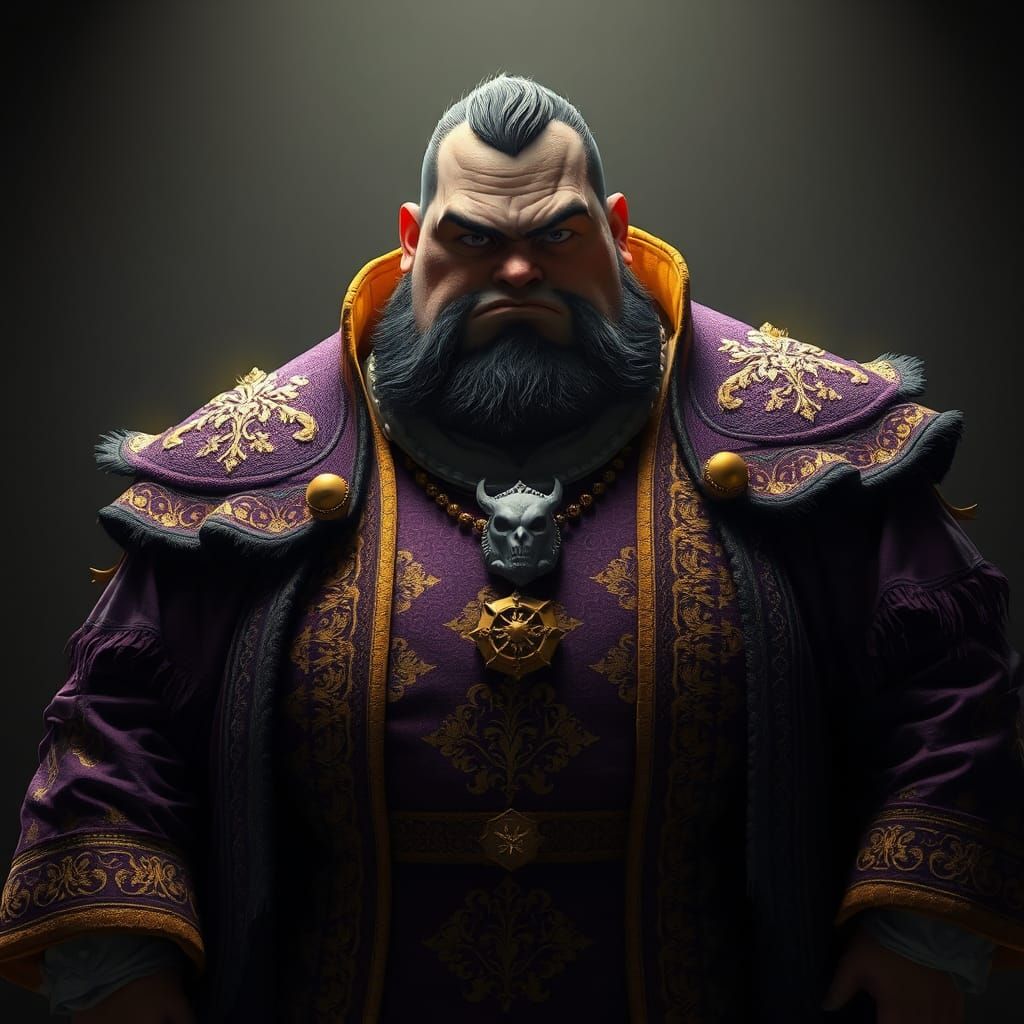 Arrogant Noble in Dark Fantasy Style