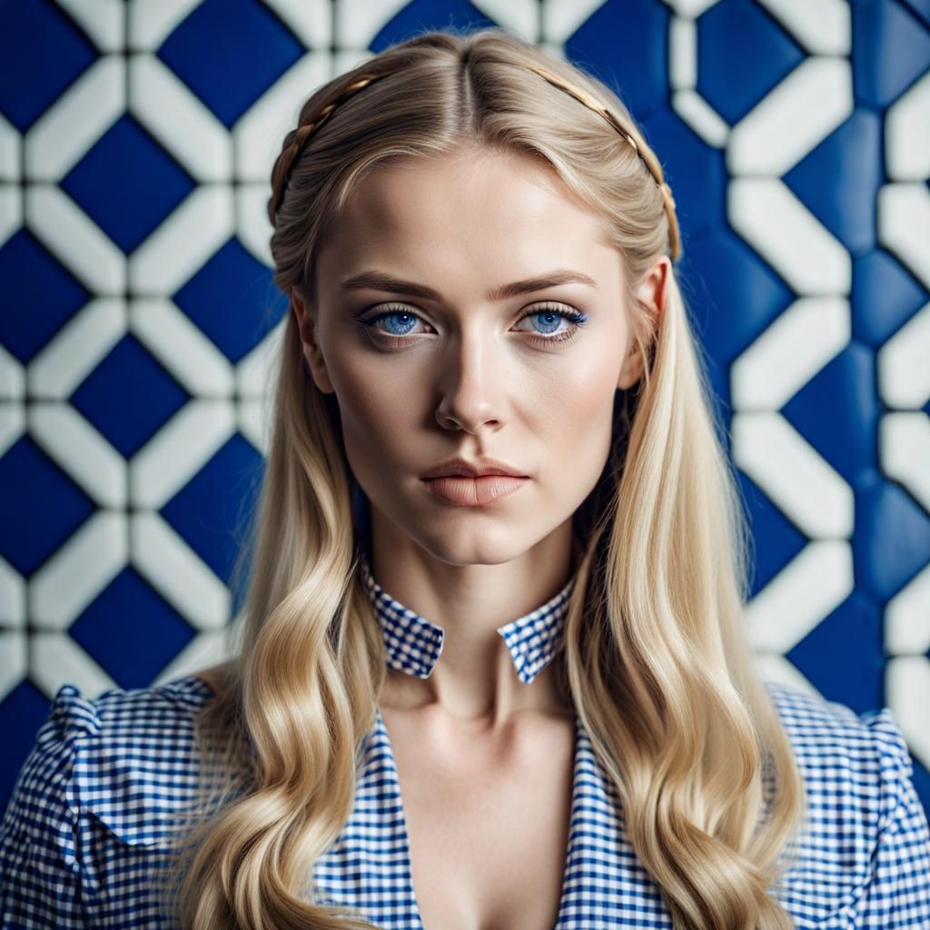 Dutch Woman Portrait with Eyepatch, Classic Style