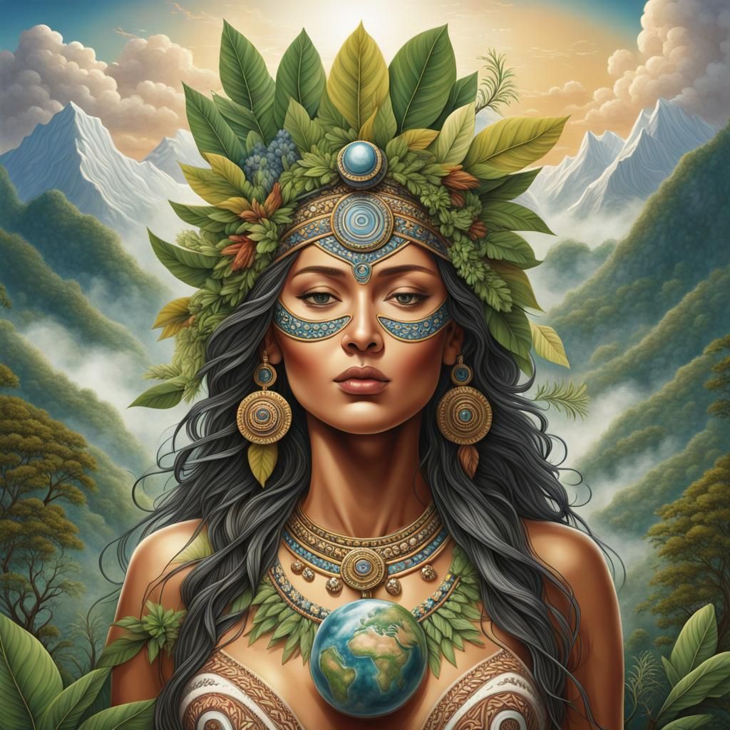 Pachamama: Mother Earth in a Vibrant Landscape