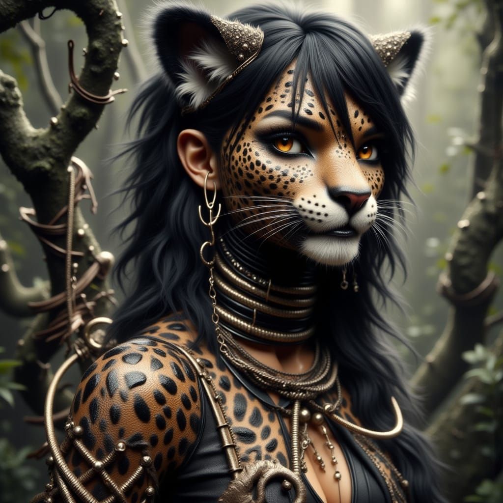 Leopard Woman Hybrid Transformation