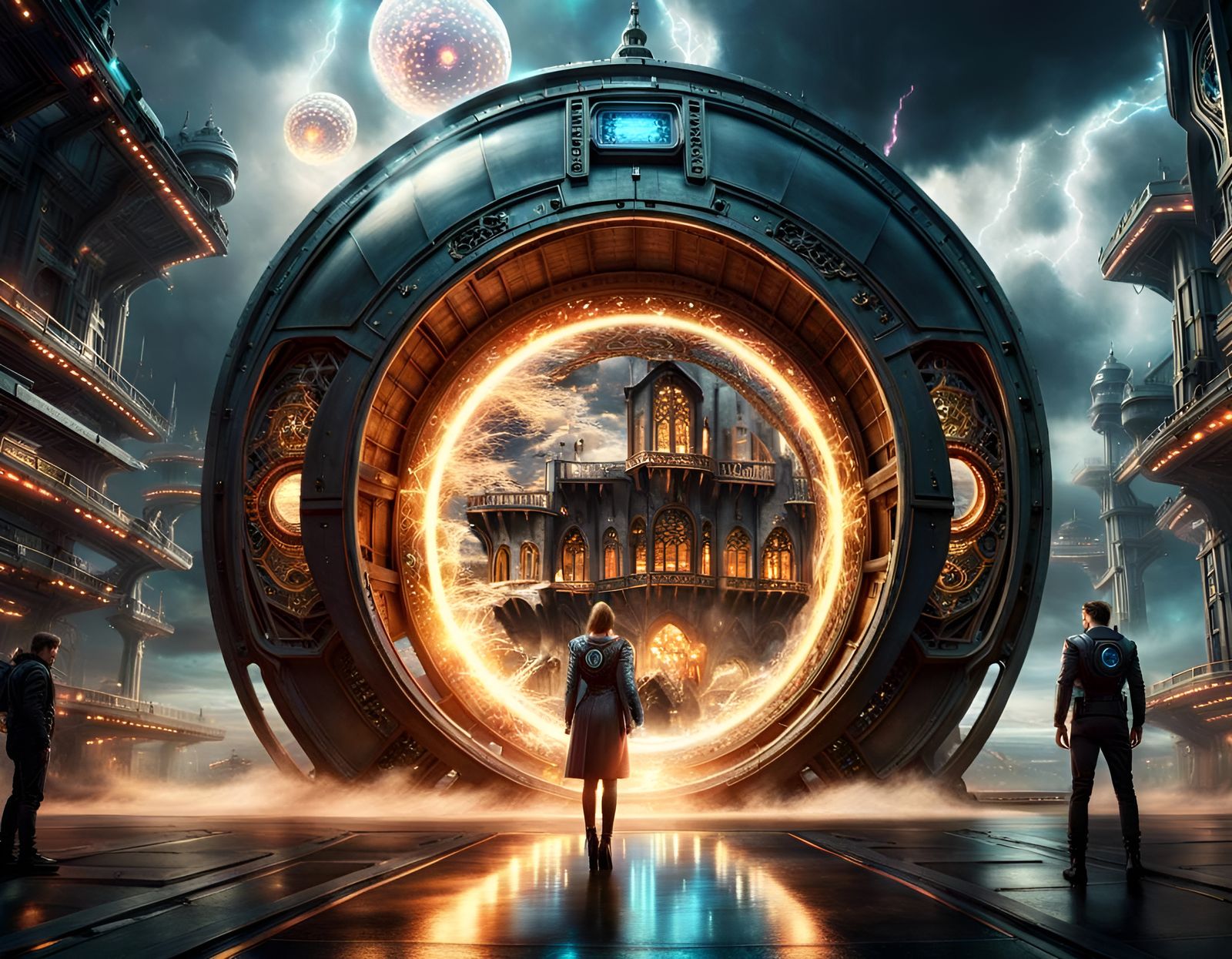 Medieval Castle Town Market in Cell-Shaded Style