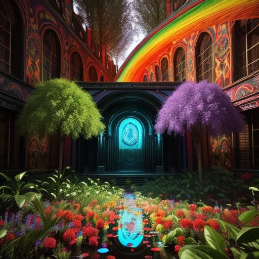 Surreal Renaissance Scene in 3D