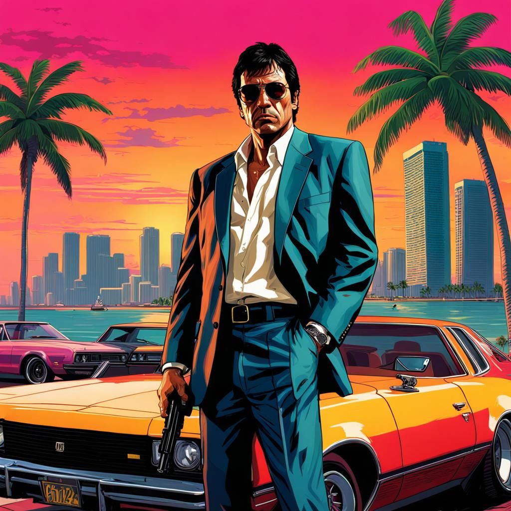 Scarface Meets GTA: Miami Vice Crossover