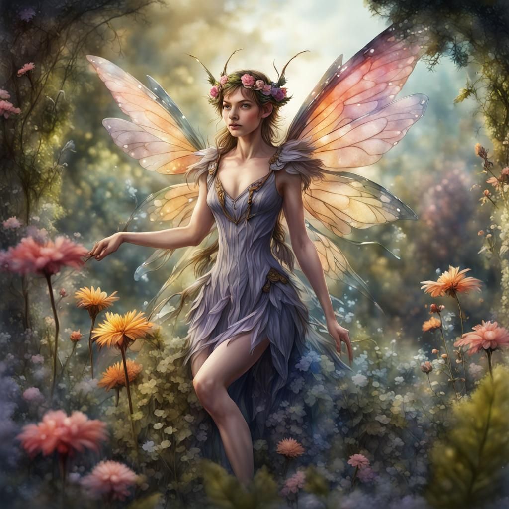 Garden Fairy Watercolor