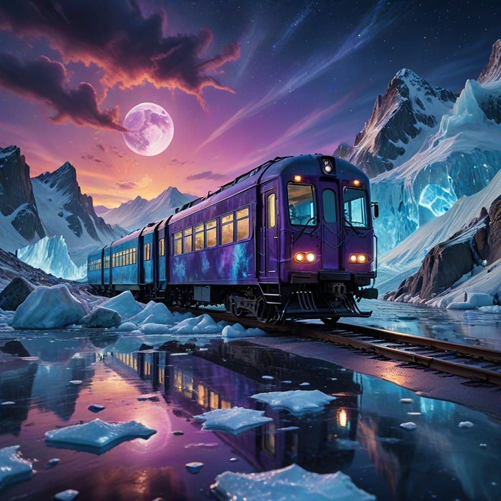 Surreal Train Journey Through the North Pole