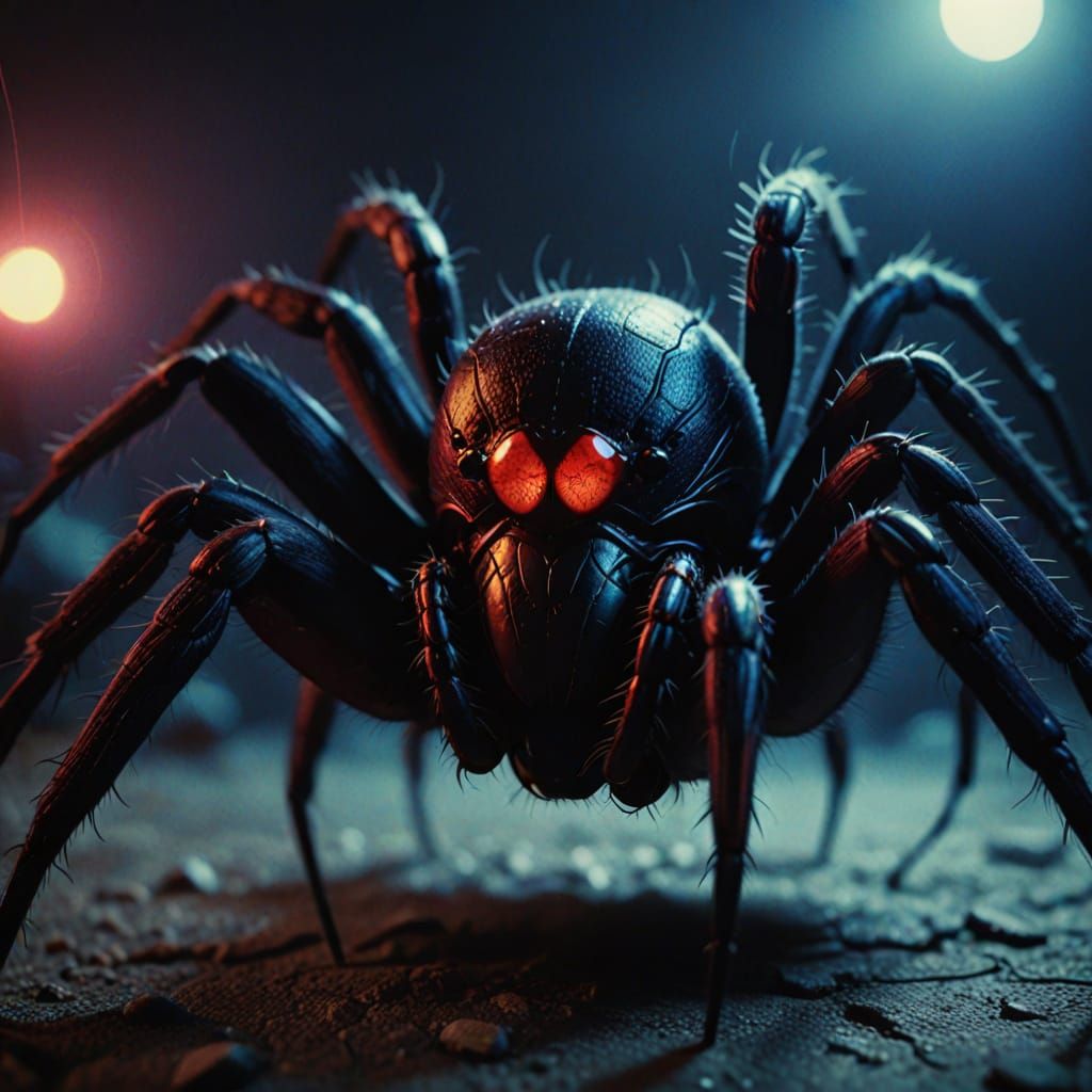 Anansi, Spider-God Supervillain in Hyperrealistic Style