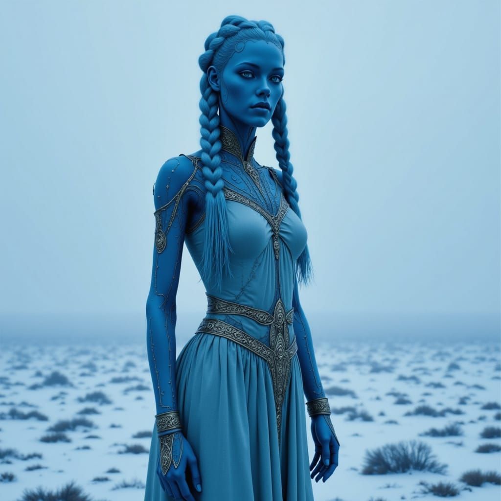 Android Princess in Siberian Tundra