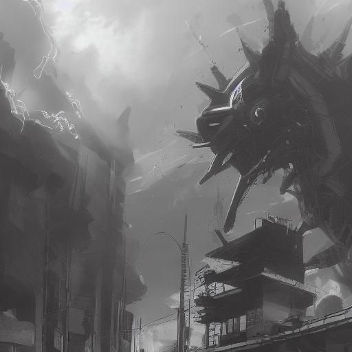 Cyber Hydrocarbon Collision in Anime Style