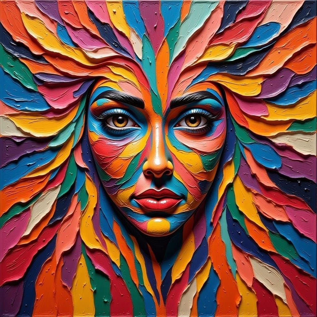 Vibrant Boa with Intricate Textures