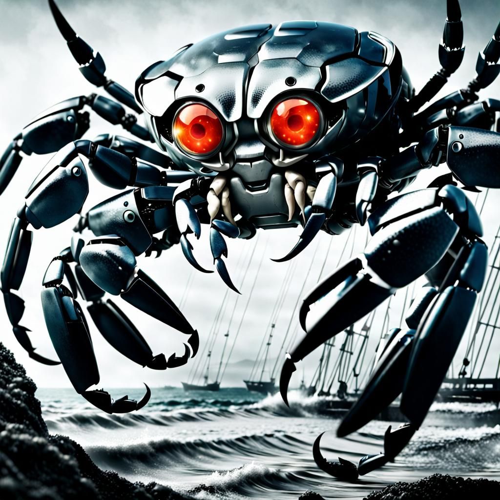 Robot Crab Movie Poster in 4K