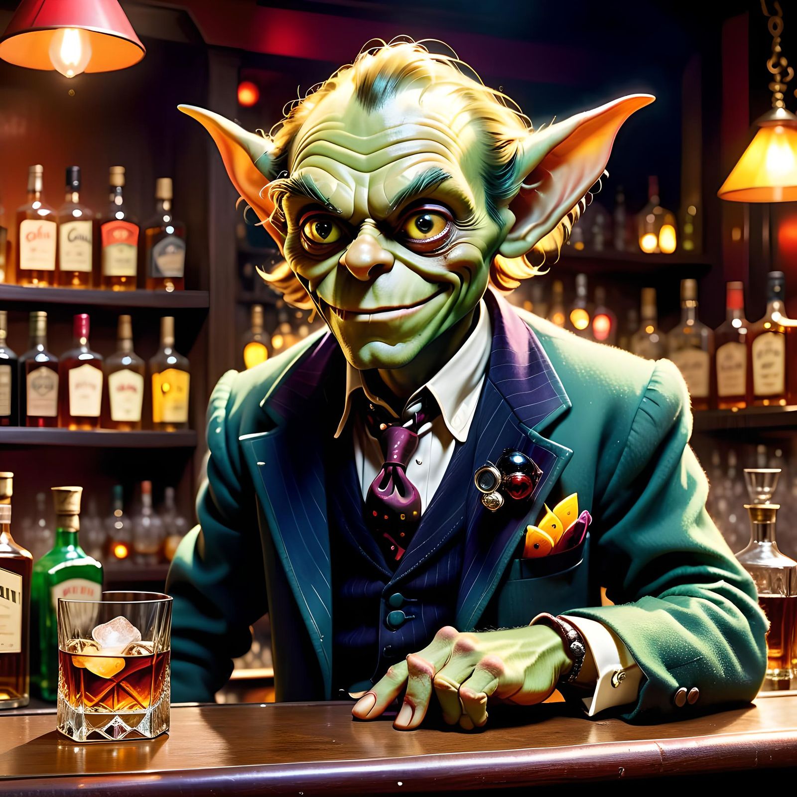 Mr. Throggle, Bartender at the Glint Hole Saloon