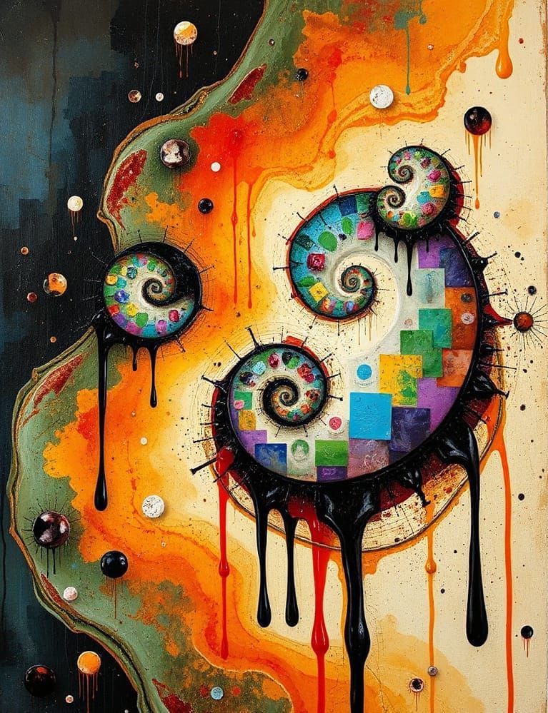 Dripping Rainbow Heart