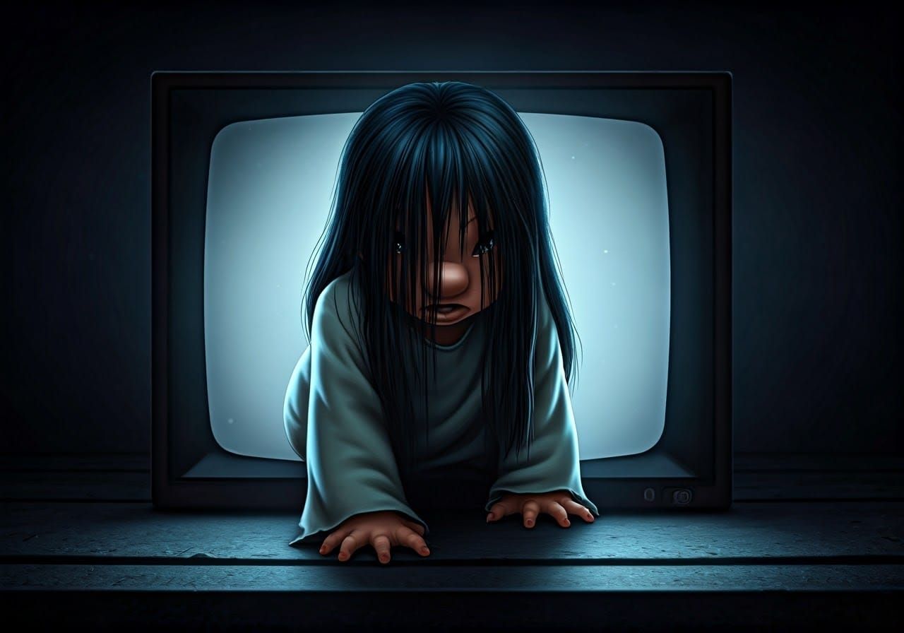 Lilo as Creepy TV Samara