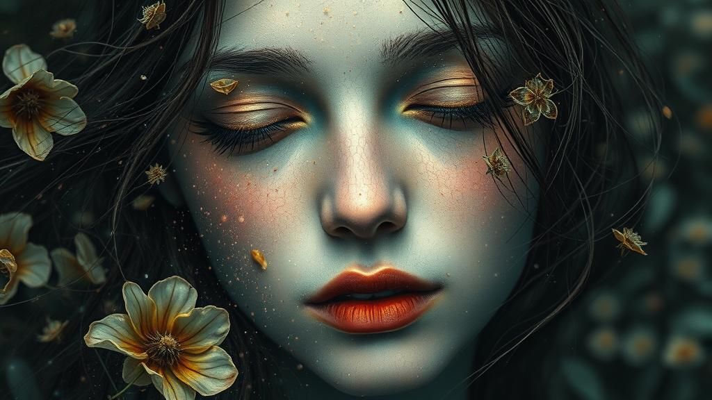 Elegant Seed of Data Rendered in Deep Colors