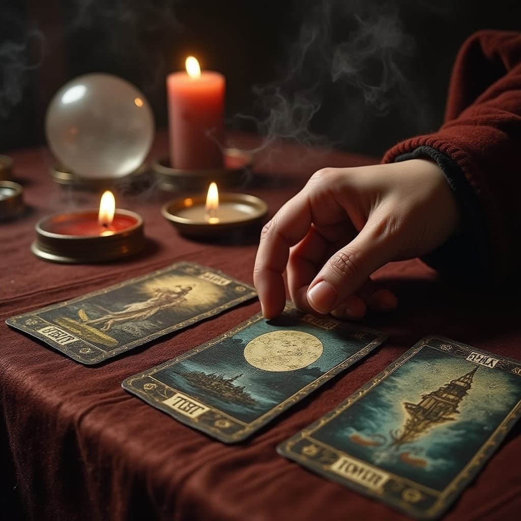 Mystical Tarot Reading in Dark Academia Style