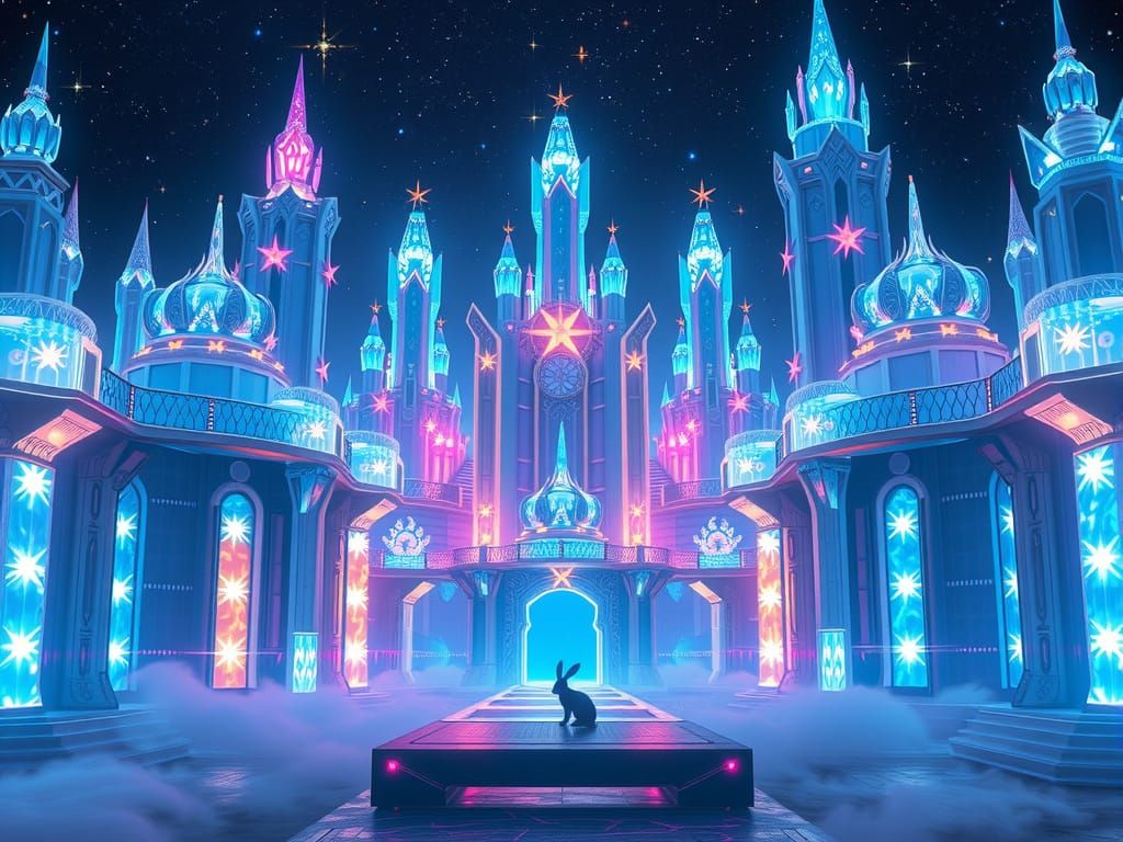 Ethereal Cityscape in Heavenly Light