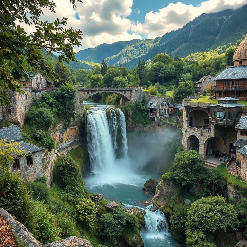 Utopian Novel Inspired Surreal Landscape