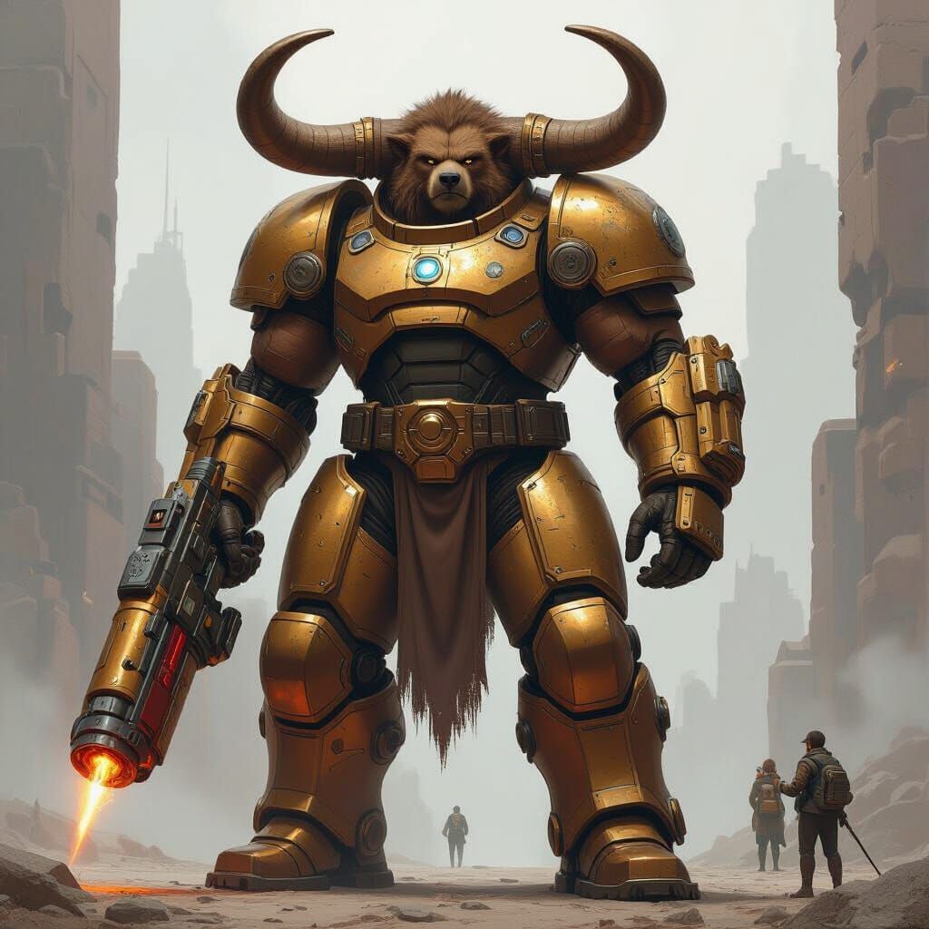 Towering Galactic Enforcer Barusch with Energy Cannon