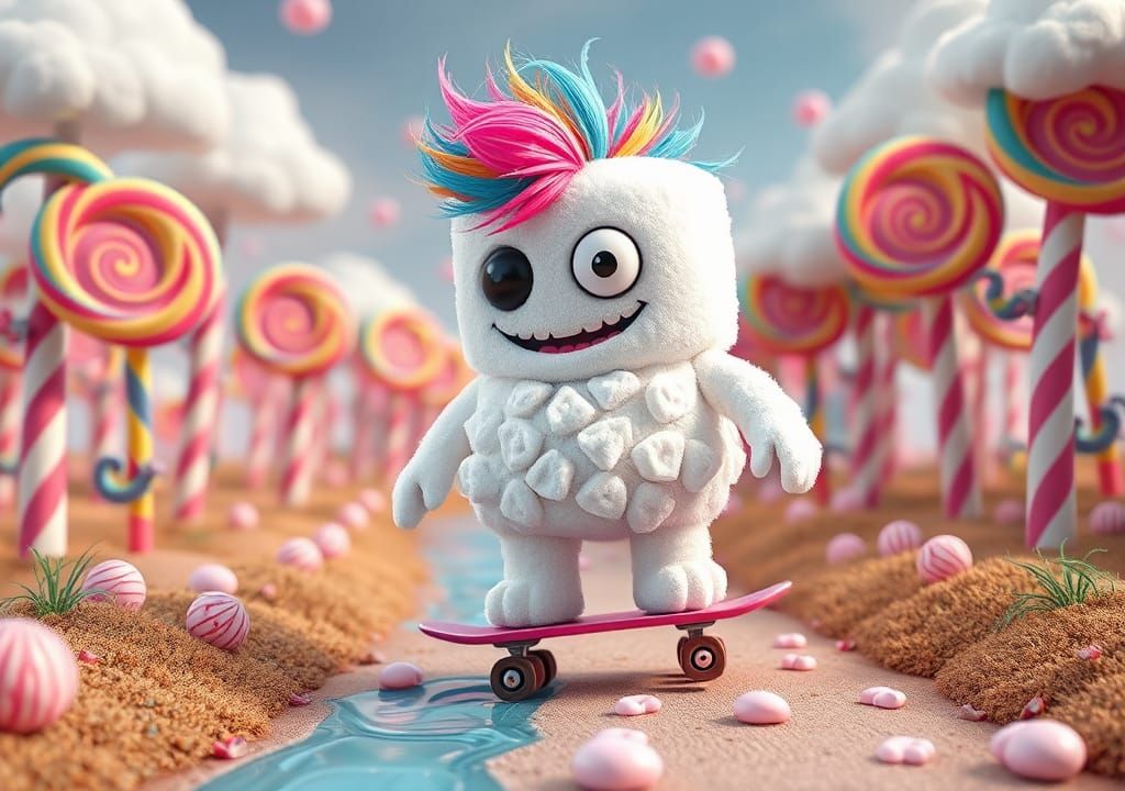 Marshmallow monsters Sweet skate