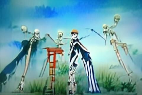 Anime Skeleton on Stilts Character Design