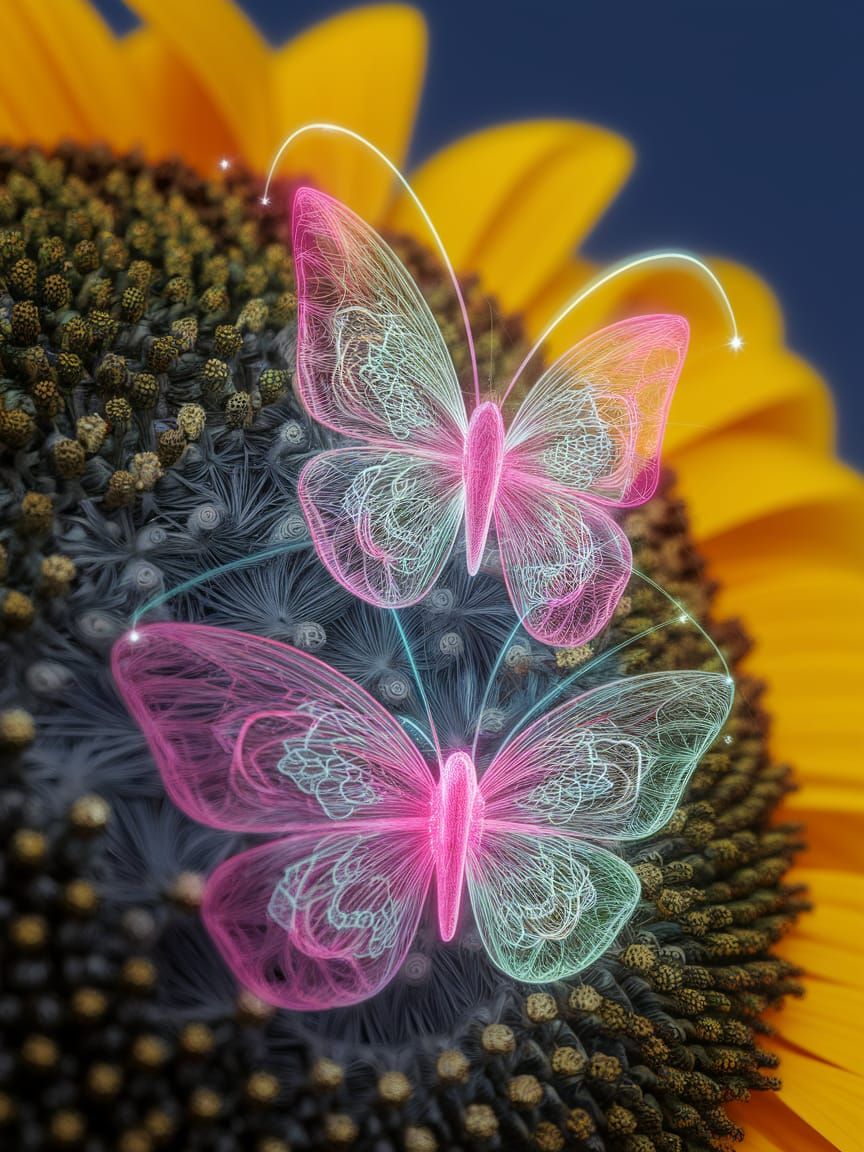 Holographic Butterflies in Fractal Nature Tapestry