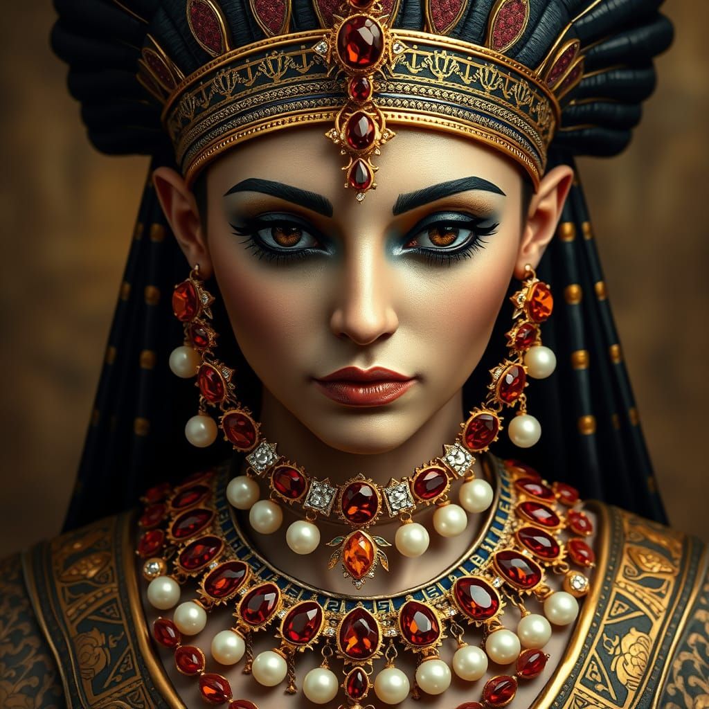 Ancient Egyptian Queen Cleopatra's Majestic Battle Necklace