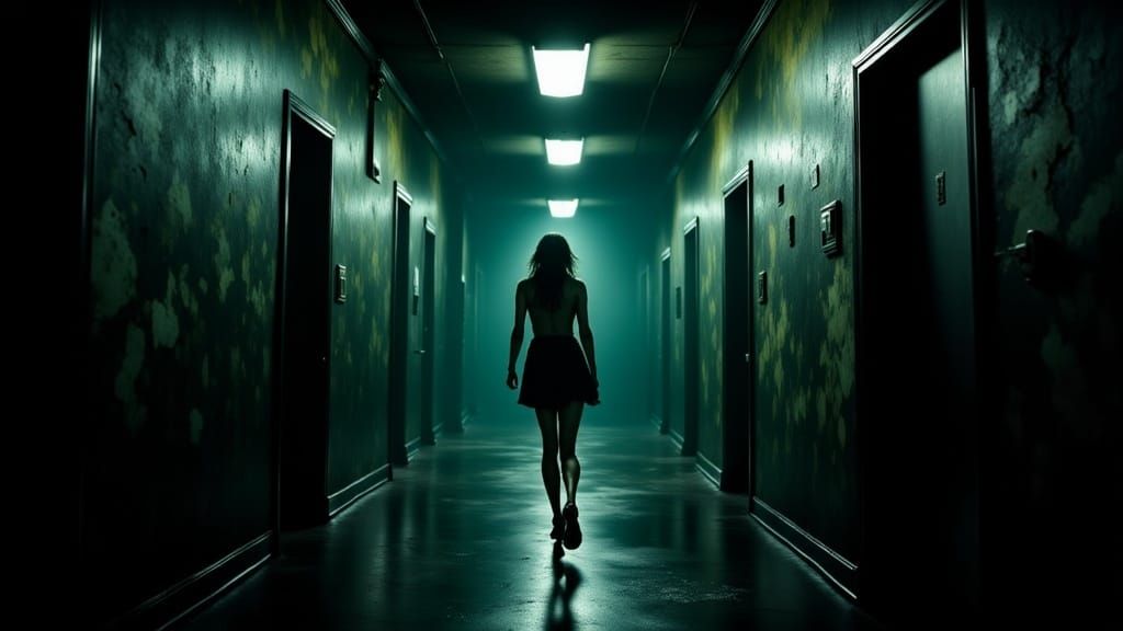 Alcina Dimitrescu in Liminal Resident Evil Hallway